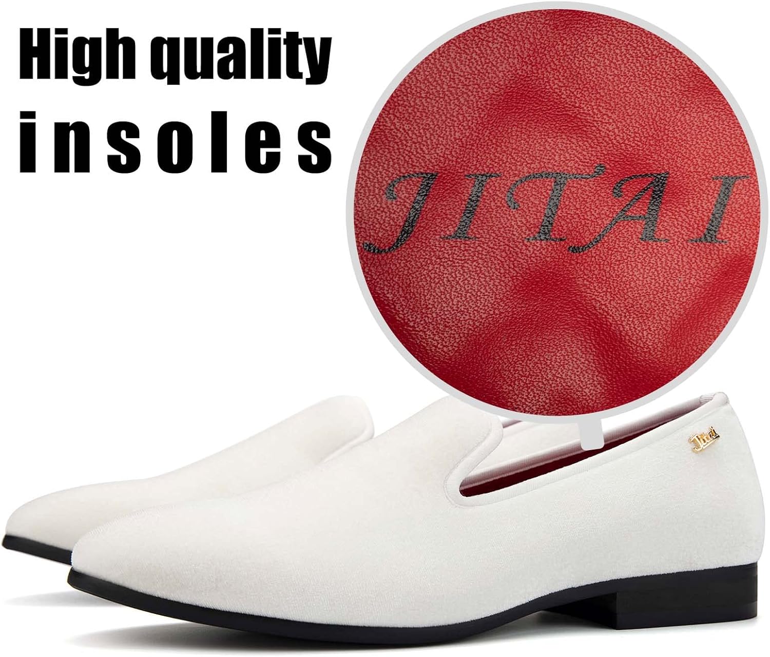 JITAI Men's Dress Shoes - Casual Rubber & Leather Loafers for Men - Fashion Business Formal Wear - Image 6