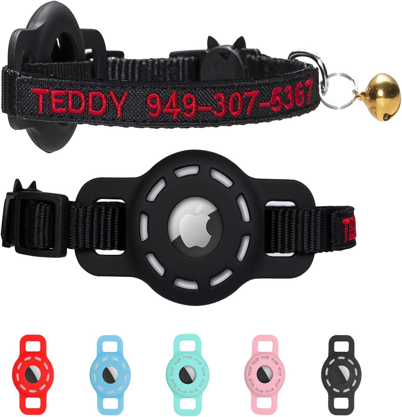 Pet Supplies Airtag Cat Collar, Personalized Nylon Breakaway Cat ID