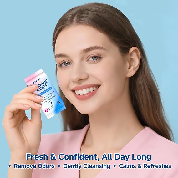 Feminine Wipes 64 Count, Impossibly Compact Travel Mini Packs