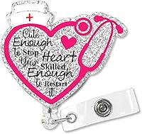 Vista 1 de XQLZY Skilled Enough to Restart - Carrete de insignia retráctil con clip de cocodrilo, divertido estetoscopio para tarjetas de identificación