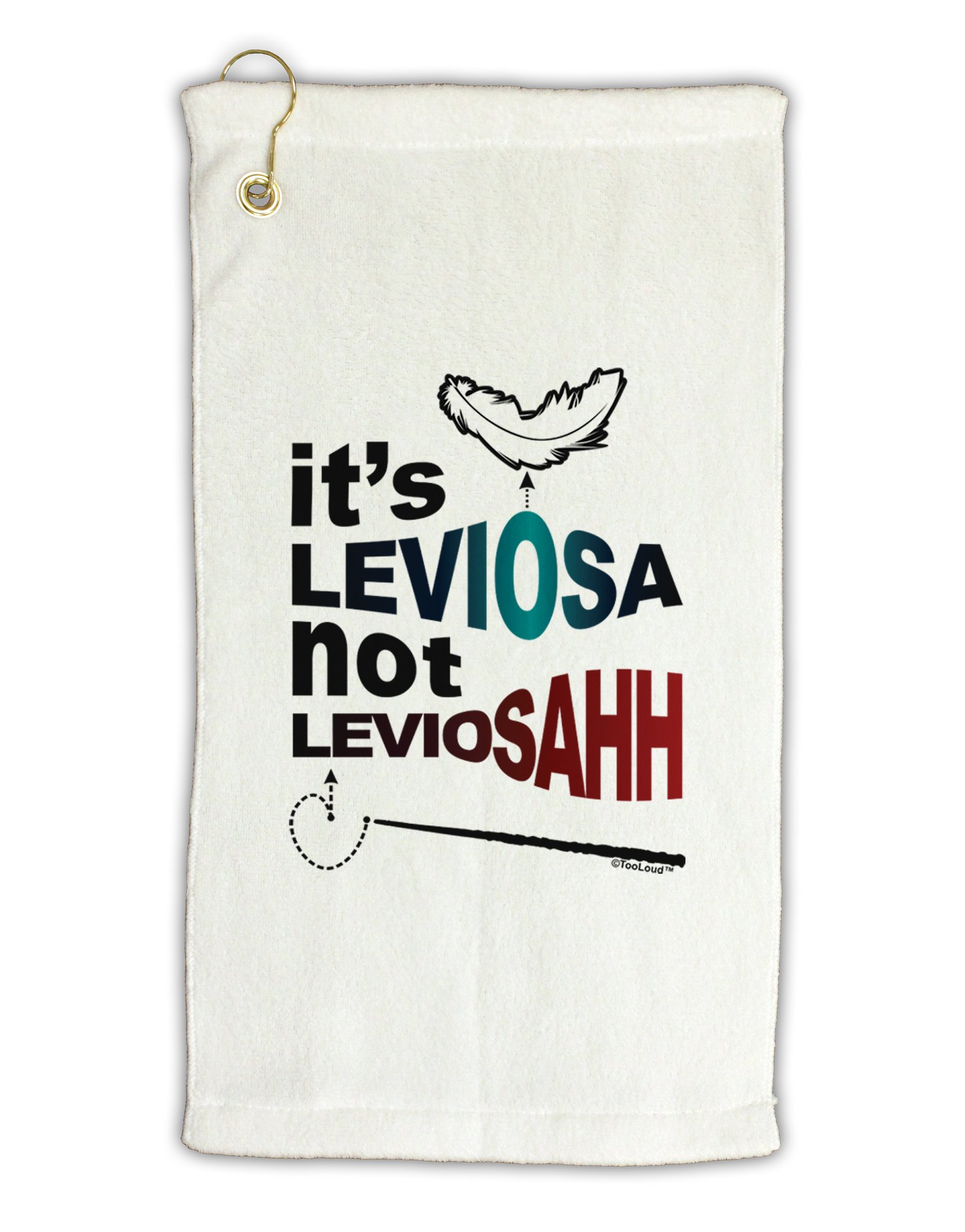 TOOLOUD It's Leviosa not LeviosAHH Micro Terry Gromet Golf Towel 16