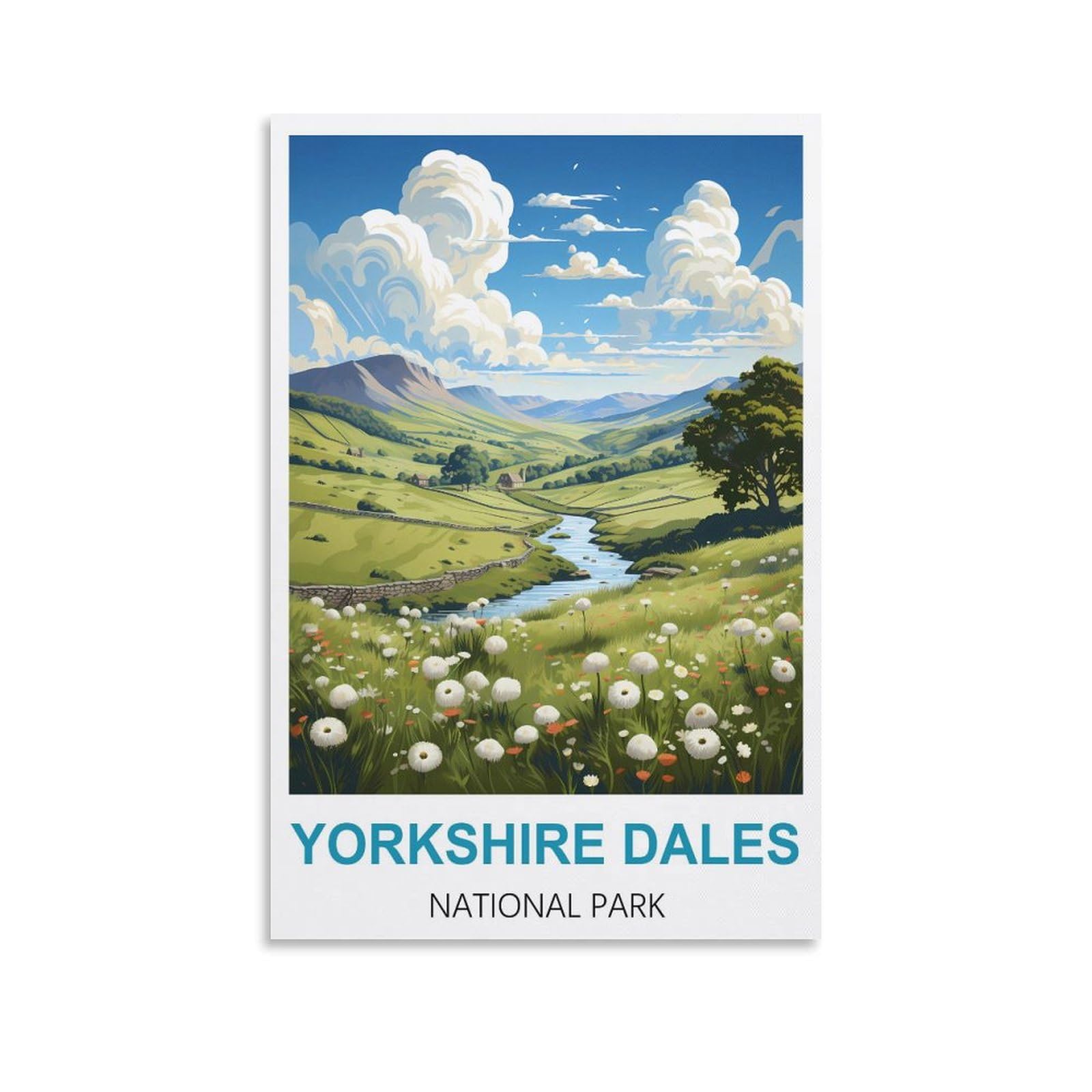 Metal Tin Sign Plaque Poster,Yorkshire Dales National Park,Vintage Bar Club Cave Home Kitchen Rustic Wall Art Decor Funny Sign 30x40cm