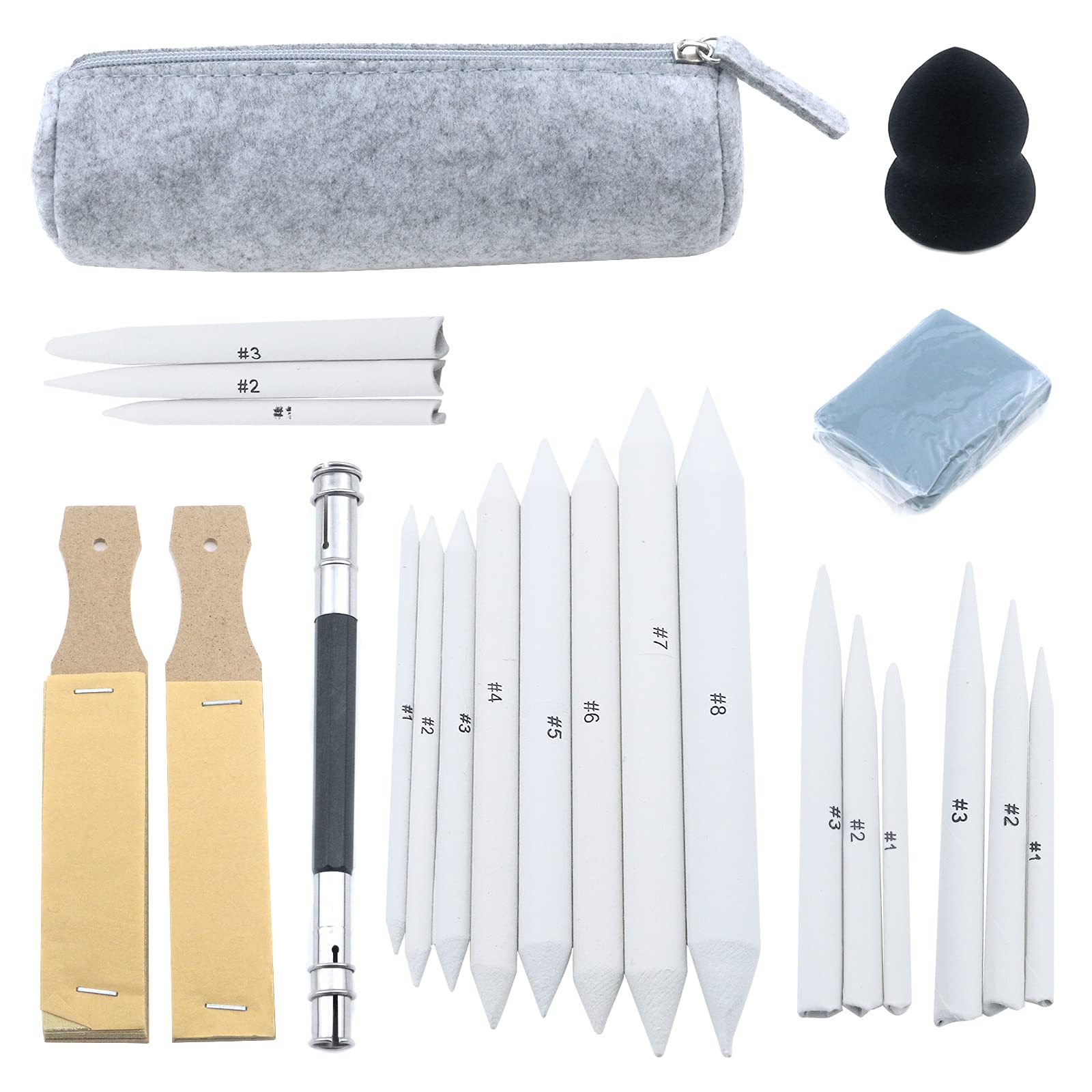 Kit Disegno AGPTEK 48 Pezzi - Set Sketch Con Carta Vetrata, Gomme E Accessori Per Artisti - Foto 2