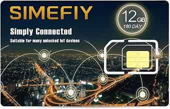 12GB Data Only SIM Card – 180 Days Prepaid, No Contract, USA Compatible with Nationwide Networks, Ideal for Security Cameras, Hunting Trail Cameras, Solar Cameras, IoT Devices