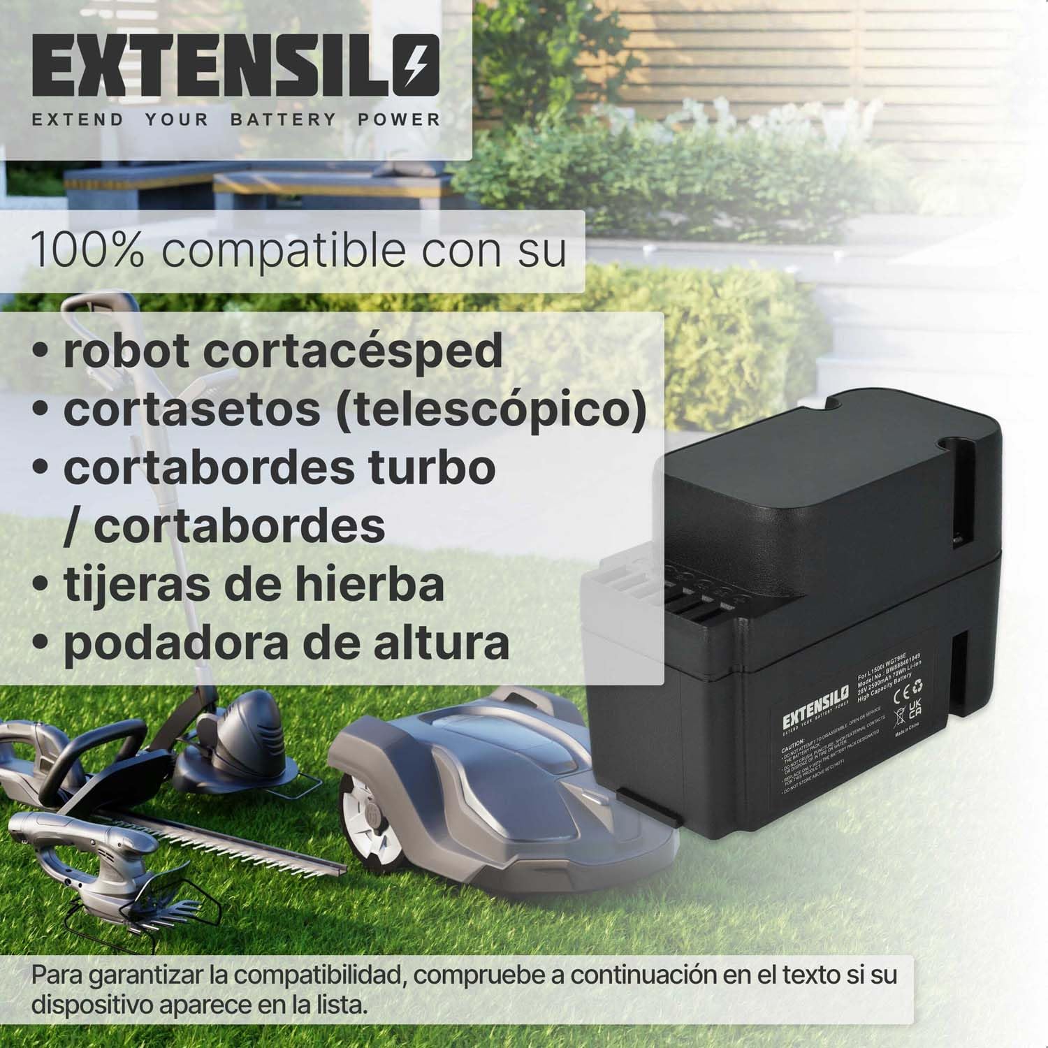 Batería reemplaza WORX WA3225