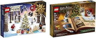 Lego Advent 2022 Calendar Bundle Star Wars 75340 & Harry Potter 76404 Building Kit Set