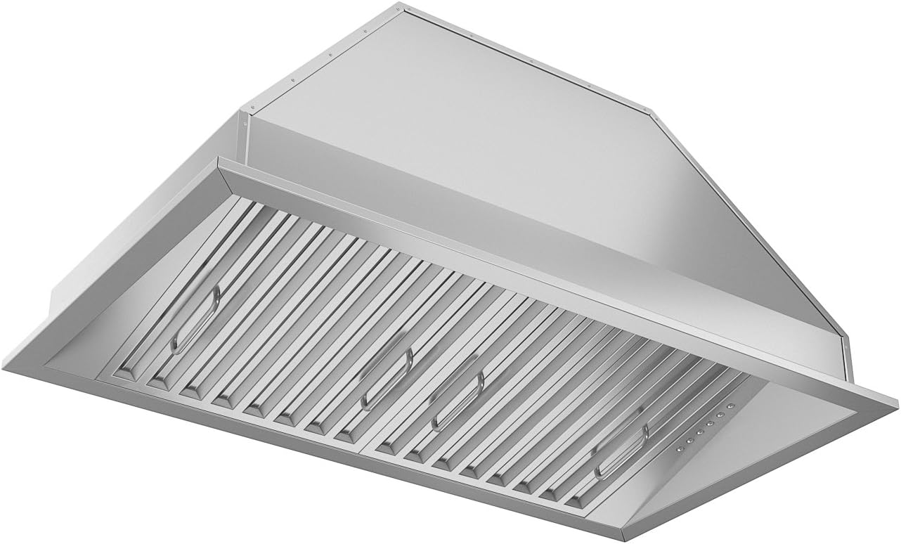 Ancona AN-1311 Chef Series Built-in 28" Ducted 600 CFM Insert Range Hood with LED Lights in Stainless Steel