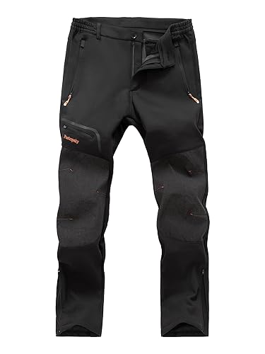 Postropaky Mens Hiking Snow Ski Pants Waterproof Outdoor Insulated Softshell