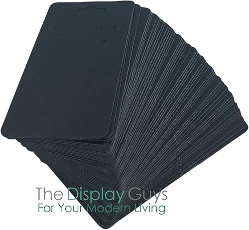 Vista 15 de The Display Guys Pack of 100 pcs 2x2 inch (5x5 cm) White Paper Necklace Earrings Display Hanging Cards for Jewelry Accessory Display