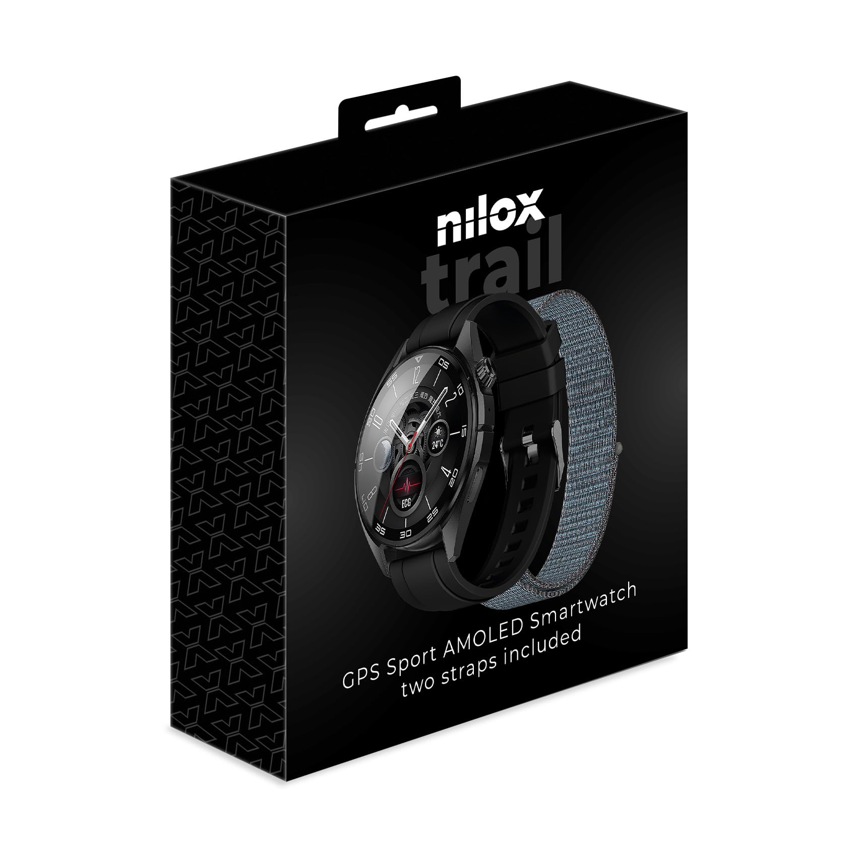 Nilox, Trailpro con GPS Integrato, Smartwatch Donna e Uomo con Monitoraggio Salute, Fitness e Notifiche, Resistente all'Acqua e alla Polvere, Compatibile con Android e iOS