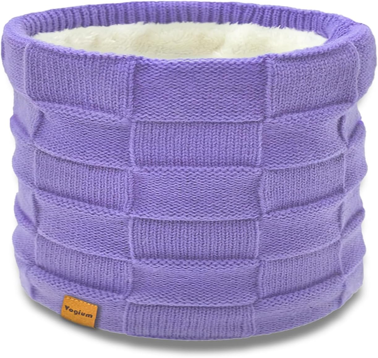 Kids Double-layer Knit Neck Warmer Gaiter | Thermal Fleece Face Cover for 6-14 Year Olds Boys Girls | Ski, Play