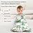 Unnivoll Baby Sleep Sack 0-6 Months 1.5 Tog Baby Wearable Blanket 100% Cotton Fabric Warm Sleeping sack with 2-Way Zipper Quilted for Infant Newborn Tog Green Pine