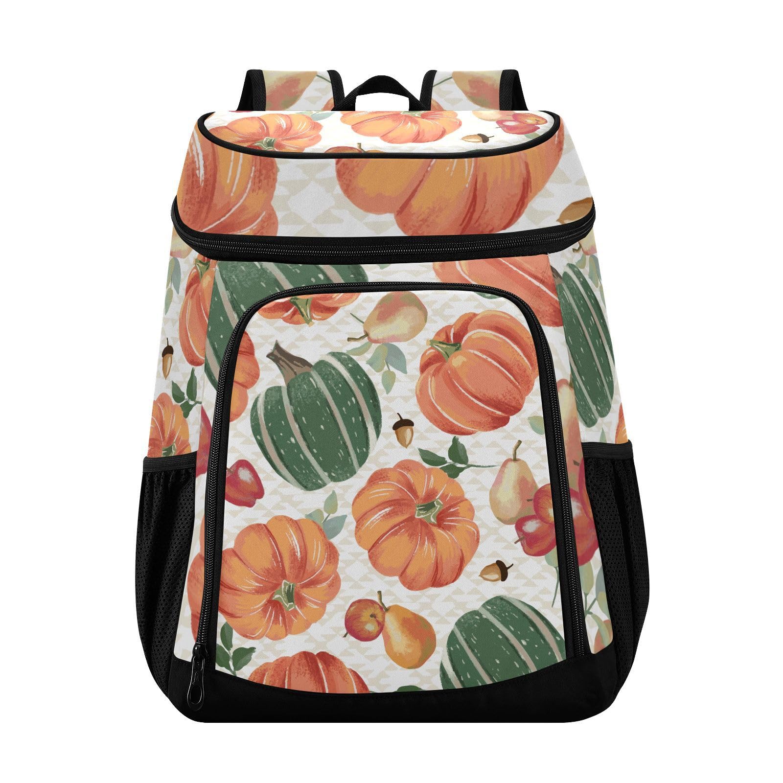 Pumpkin Autumn Yellow Fall Cooler Backpack Cooler Insulated Leak Proof Lunch Backpack 36 Cans Waterproof Soft for Men Women Picnic Hiking Camping Beach