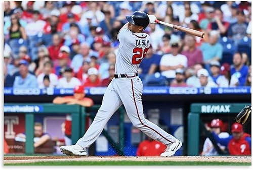 MAYNUO Matt Olson - Póster clásico de acción de béisbol, arte de pared, lienzo con pergamino, pintura, imagen, sala de estar, decoración del hogar,