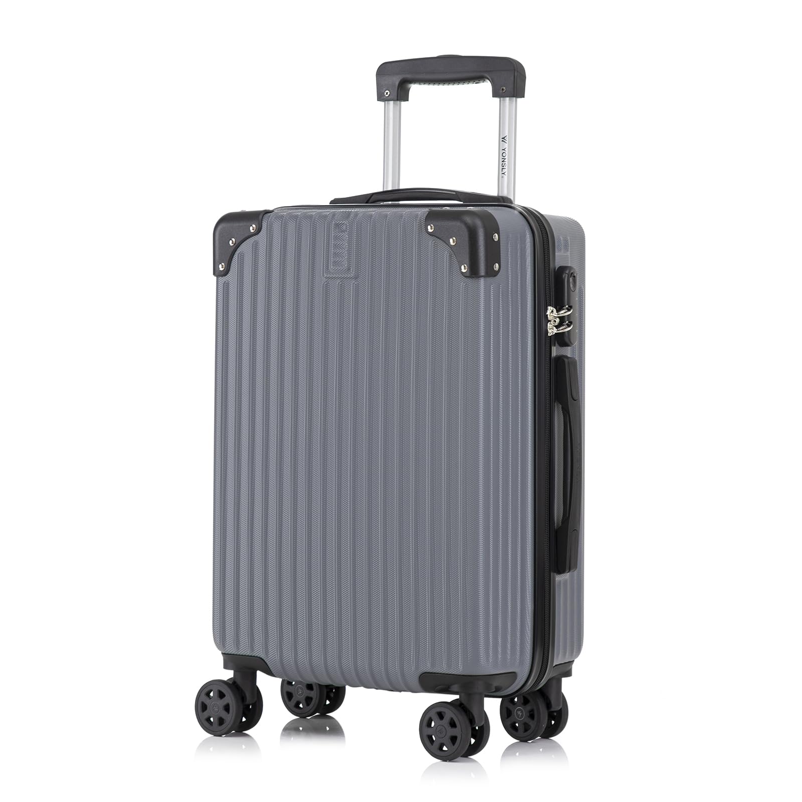 yonsly Trolley Reisekoffer 360° ABS Hartschale, Produktbeschreibung
