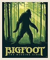 Riley Blake Bigfoot Legends National Parks Cotton Fabric Panel 36x44 Green - Fantasy Quilting PD15063