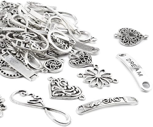 Vista 11 de Aylifu Encantos de conector de palabras, Bronce, Aleación. Bronce antiguo