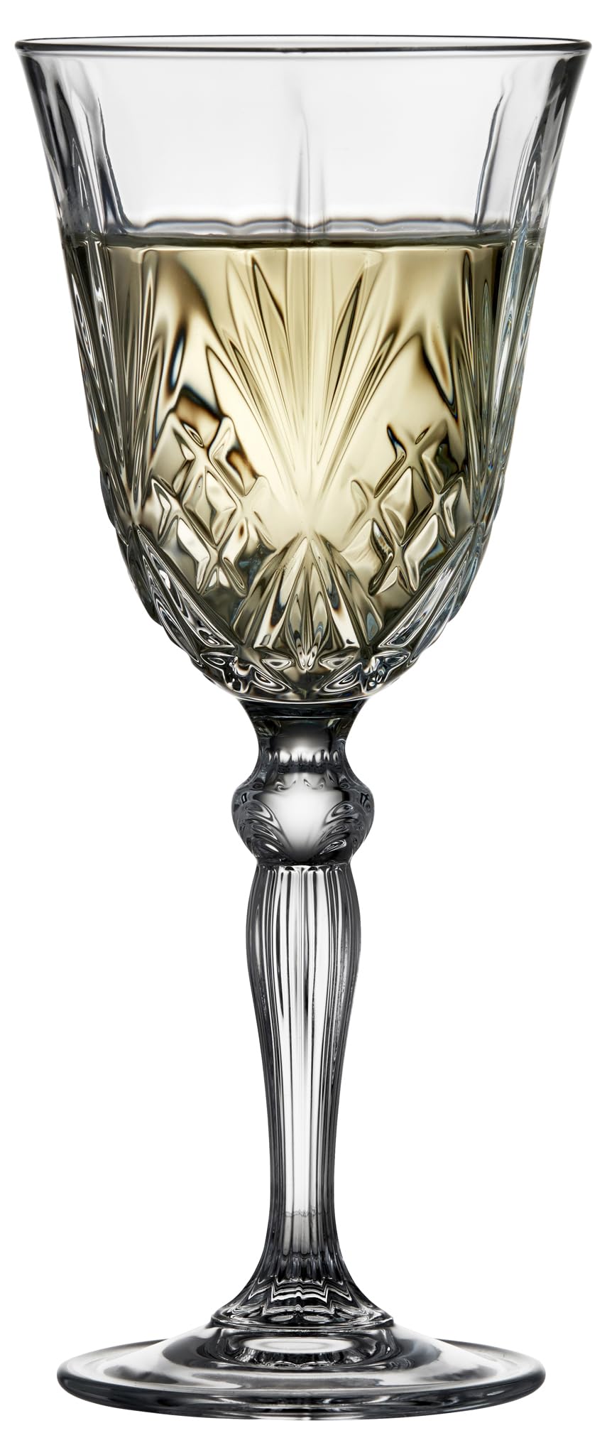 Lyngby Glas Krystal Melodia Weissweinglas, Weinglas, 21 cl, 4 Stck., Klar