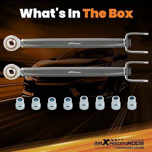 Miniatura 5 de maXpeedingrods Puntera trasera para Nissan 350Z Z33 2003-2009, para Infiniti G35 2003-2007, punta trasera ajustable -2 a +2, gris