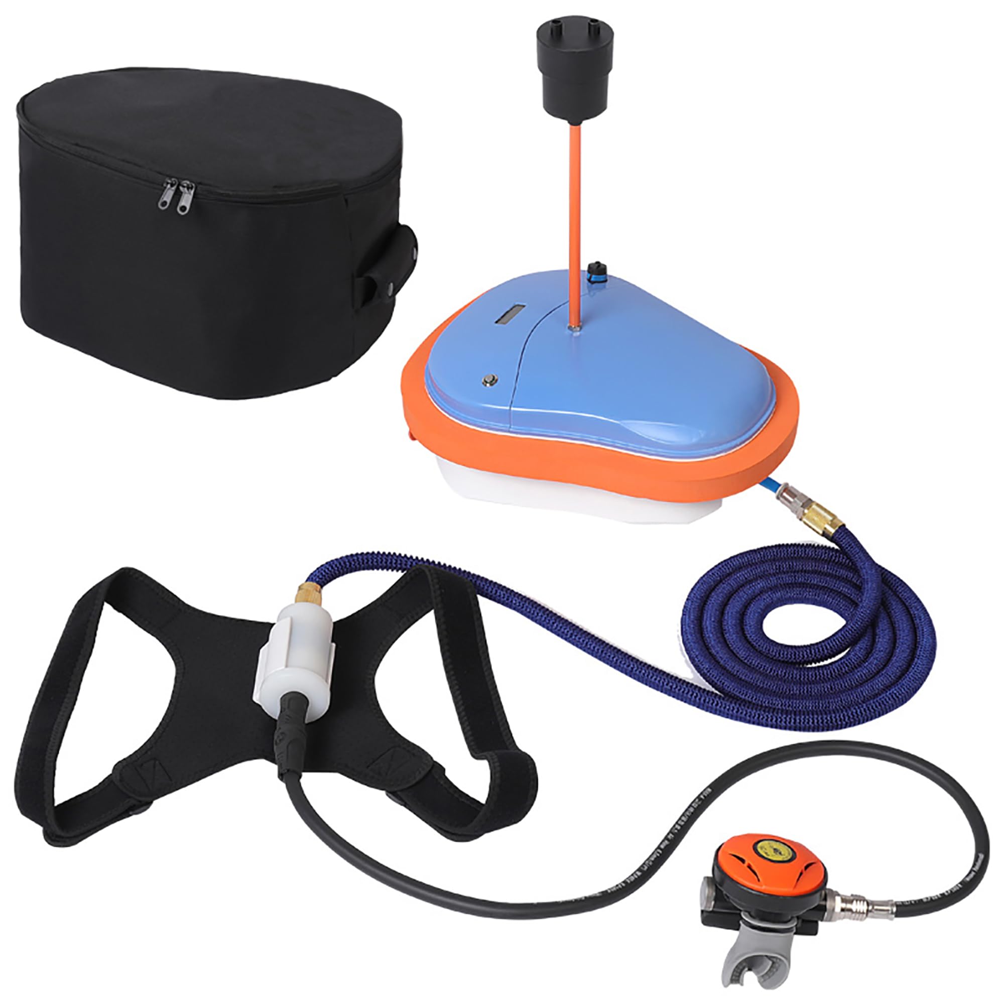 TUXING Système de ventilation de plongée sous-marine rechargeable sans réservoir avec tuyau télescopique de 7 m, pour la plongée récréative, la pêche, la plongée avec tuba