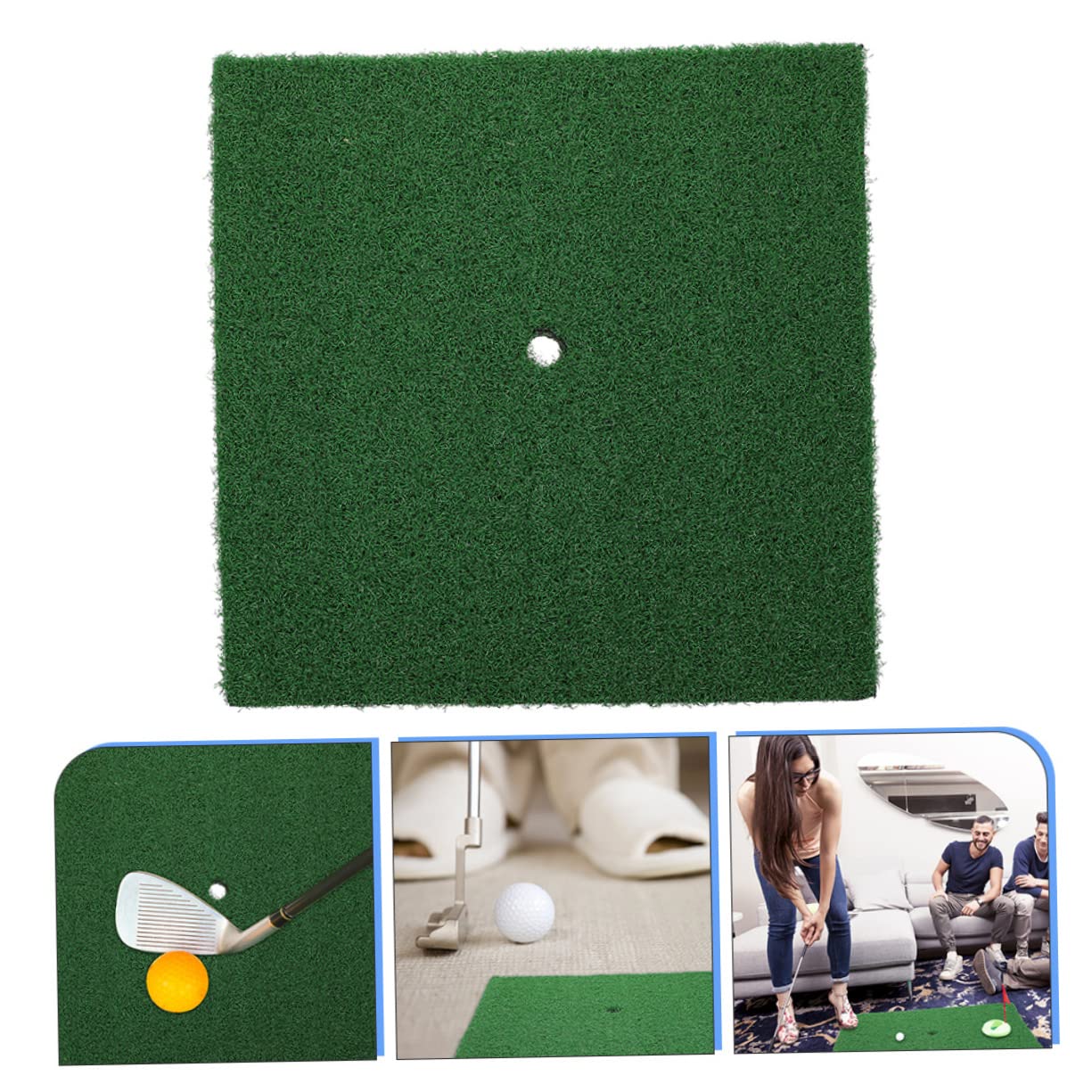 GANAZONO Artificial Turf Golfing Practice Mats Golfing Training Turf 2pcs Mini Swing Practice Mats Included