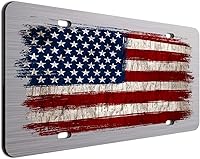 Vista 66 de JASS GRAPHIX Placa de matrícula personalizada con la bandera estadounidense de línea amarilla, homenaje personalizado a despachadores y operadores