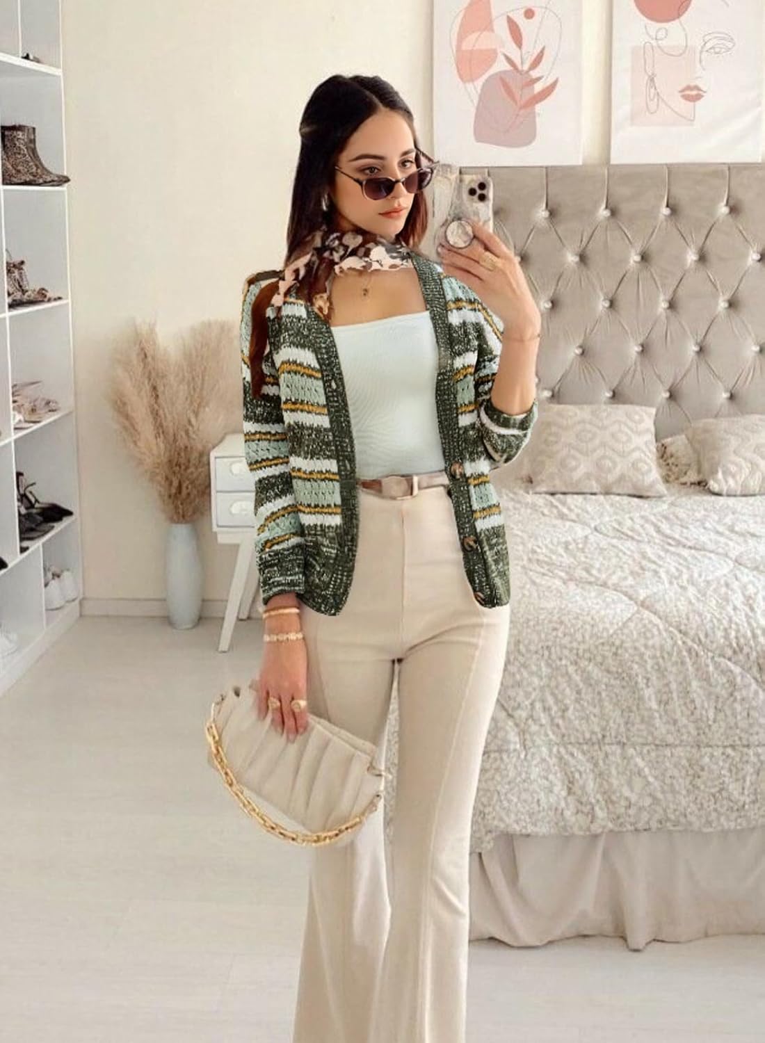 Dokotoo Women's 2026 Fashion Casual Open Front Long Sleeve Hollow Out Crochet Knit Cardigans Sweaters Boho Outerwear Coats - Image 4