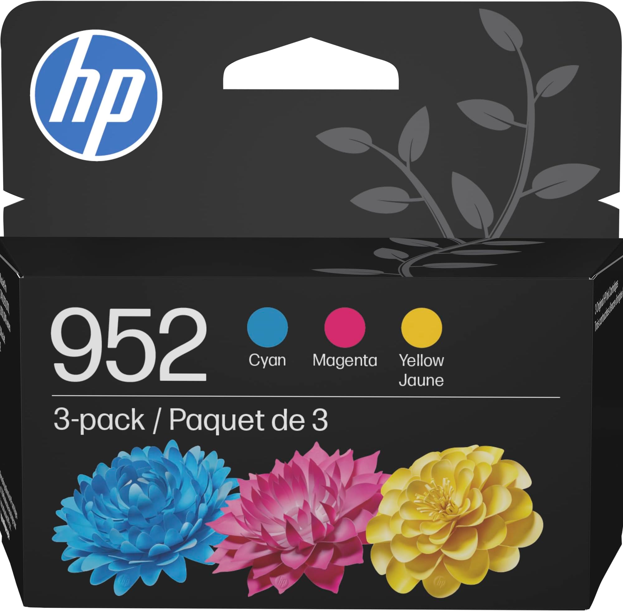 HP 952 Cyan, Magenta, Yellow Ink Cartridges (3-Pack) | Works with Printer Series: OfficeJet 8702, OfficeJet Pro 7720, 7740, 8210, 8710, 8720, 8730, 8740 | Eligible for Instant Ink | N9K27AN