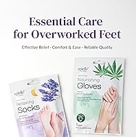 Vista 8 de Epielle Relaxing Foot Mask 6 Pairs, Soften and Restore with Melatonin & Lavender Extract, Deep Moisturizing Socks for Dry, Cracked Feet, Self Care