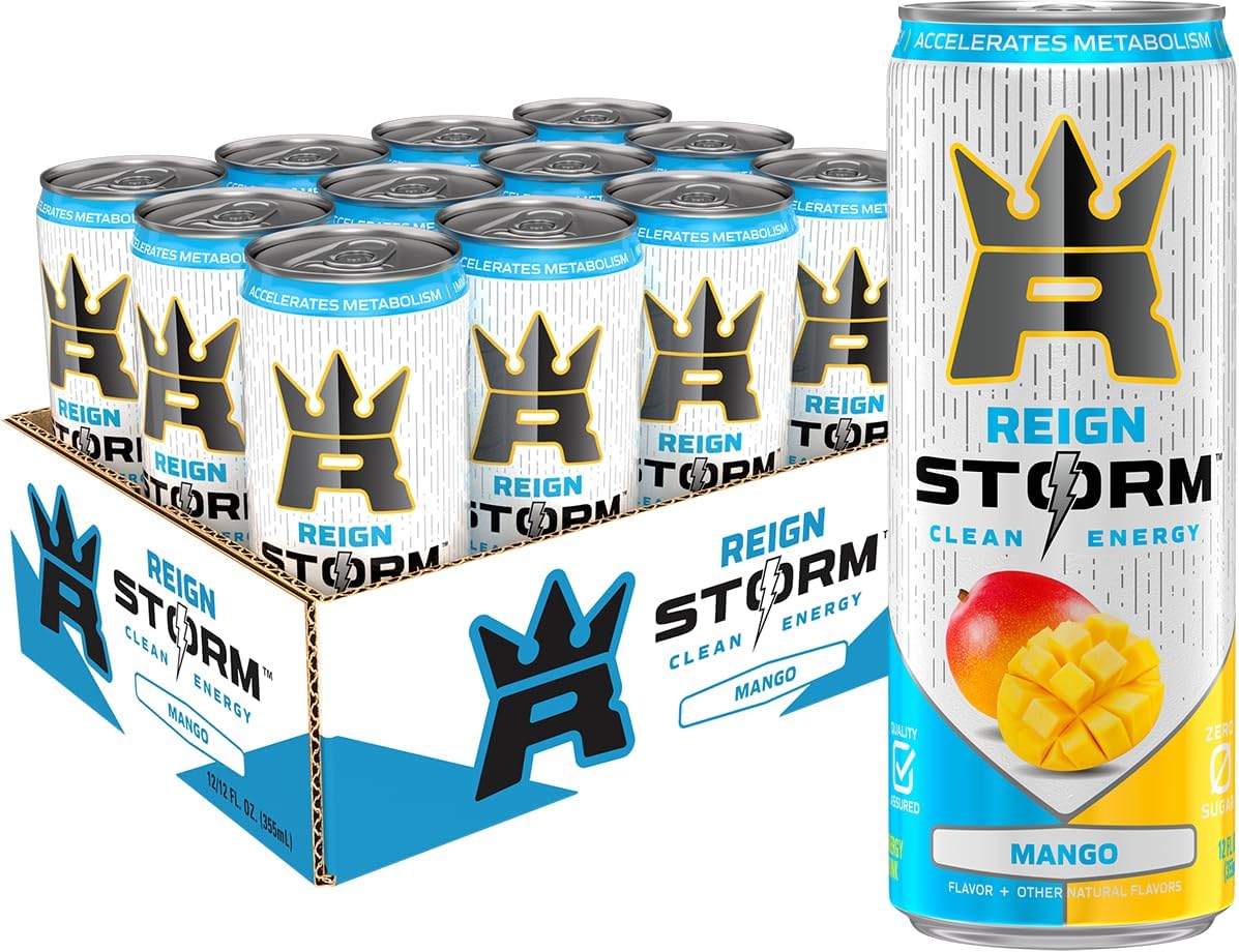 Storm, Mango, Fitness & Wellness Energy Drink, 12 Fl Oz | Pack of 12