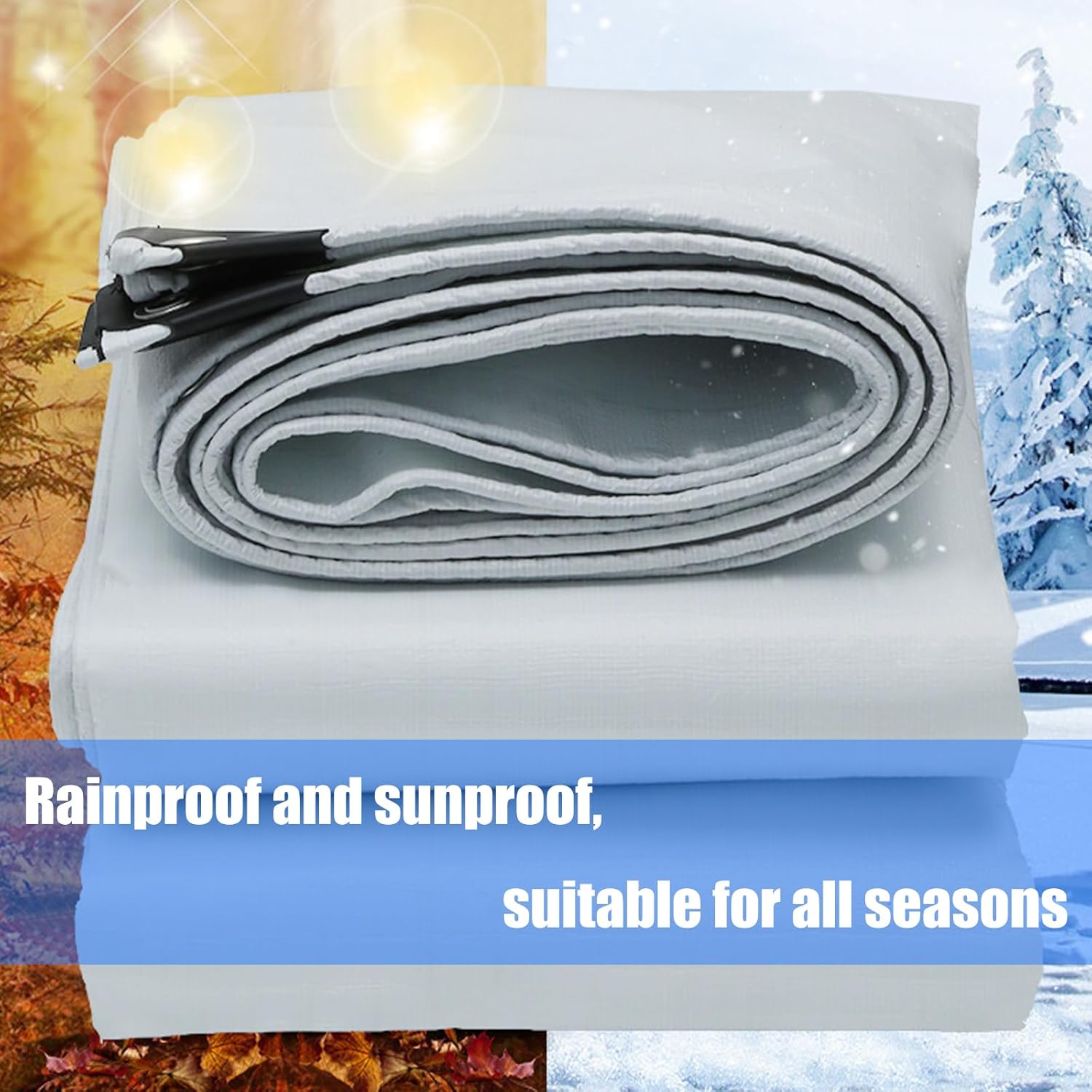 Portable Foldable Tarp Polyethylene Tent Multiple Person Campsites Protective for Family Camping Trip Protective Outdoor Furniture Tarp