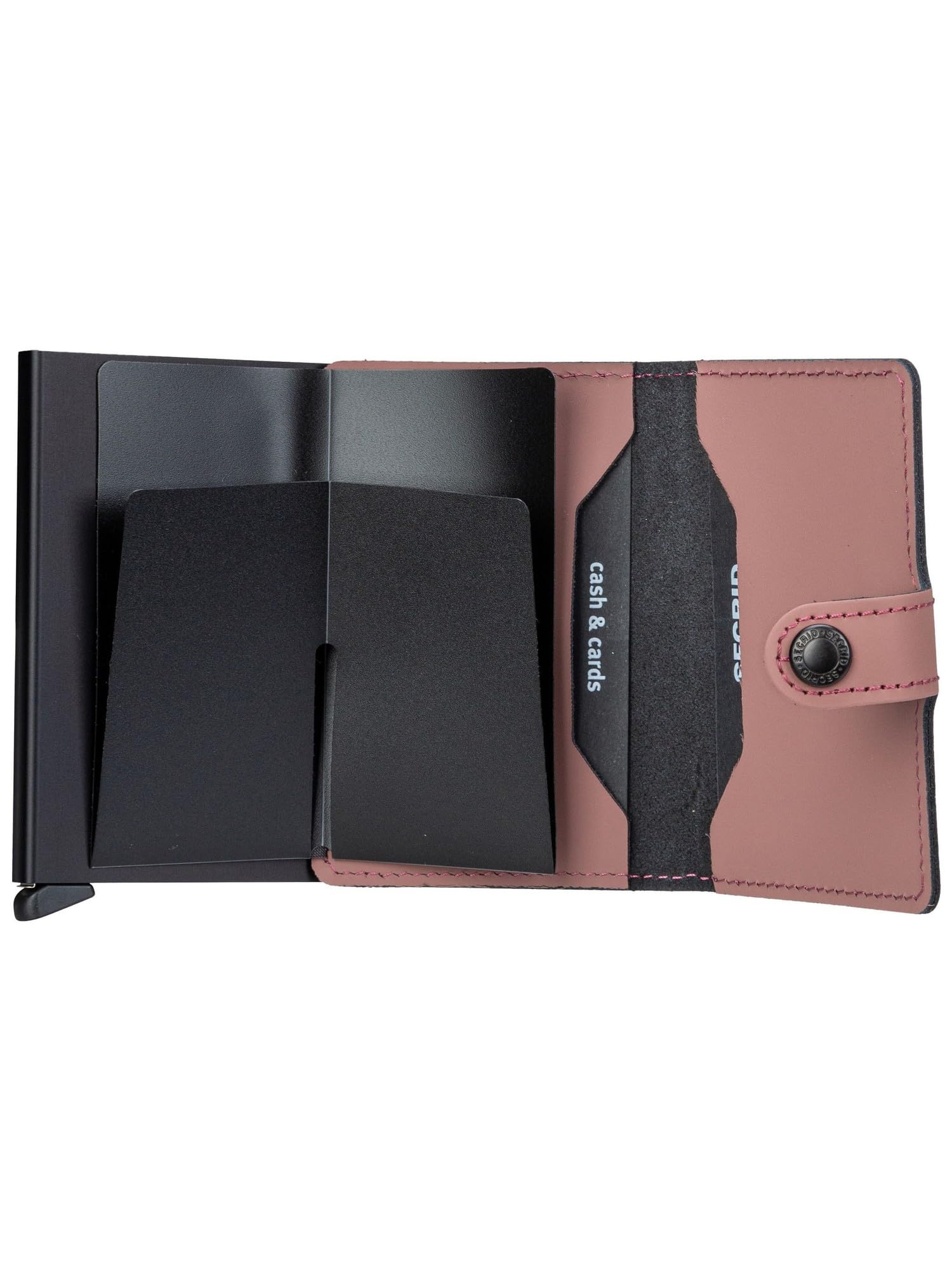 SECRID Portafoglio Miniwallet Matte MM Rosa Profondità 2.1 cm Lunghezza 6.5 cm Altezza 10.2 cm Pelle