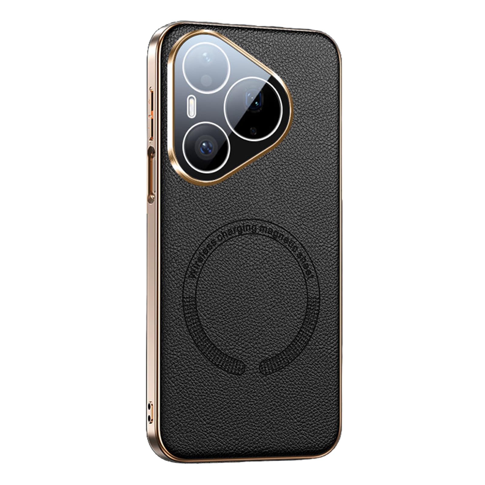MFAOSHI Leather Case for Huawei Pura 90 Pro Max/90 Pro/90, Slim Luxury Business Electroplated Case All-inclusive Lens Protection Cover