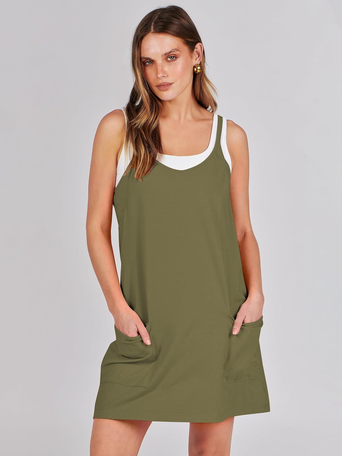 Prinbara Women Athletic Tennis Dress Summer Workout Sports Mini Romper Dress Built in Shapewear Shorts Sundress 2026 Outfits - Image 2