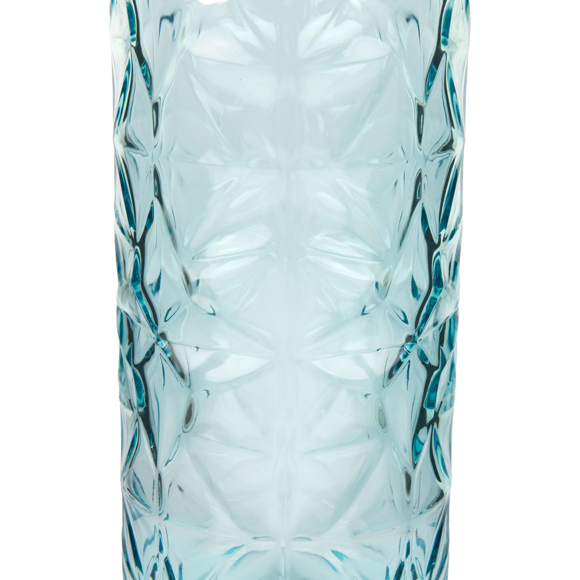 Cofan Bouteille en verre bleu transparent avec fermeture à étrier de 1 litre | Pack de 6 unités | Idéale pour la réutilisation et le stylisme