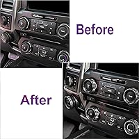 Vista 6 de Cubierta de perilla para interruptor de control de clima F150 AC/remolque/4WD/VOL/botón de afinación interior consola central accesorios compatibles