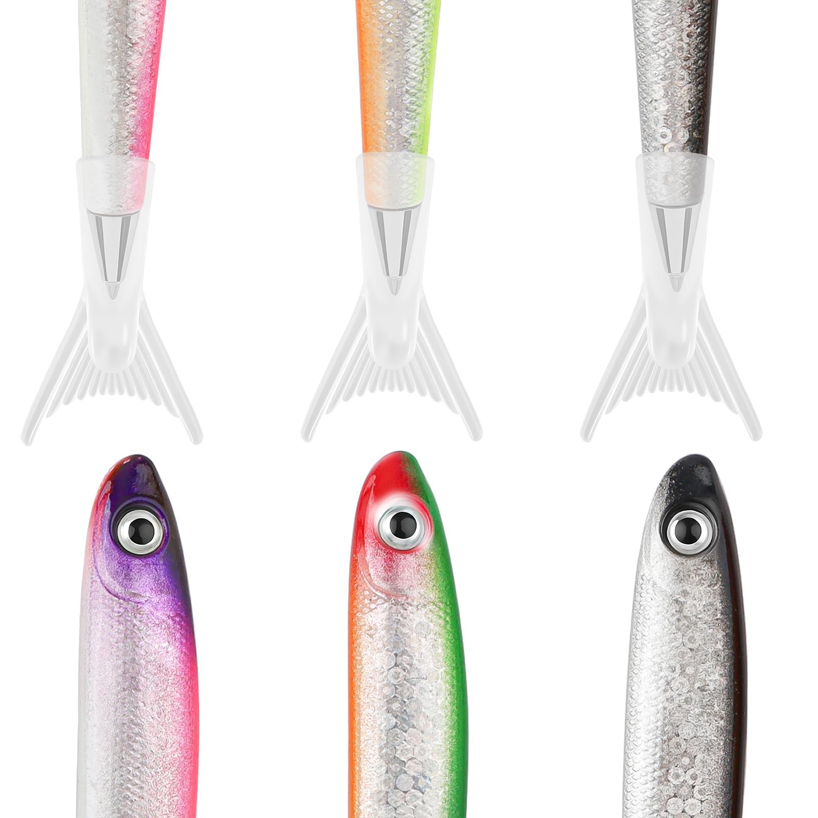 Marine Fish Ballpoint Pen - 3 PCS Novelty Fish Shaped Pens, Cute Fishing Birthday Party Favors Decoration Writing Ballpoint Pens, Novelty Sea Animal Pen for Fishing Party, Office & School Supplies