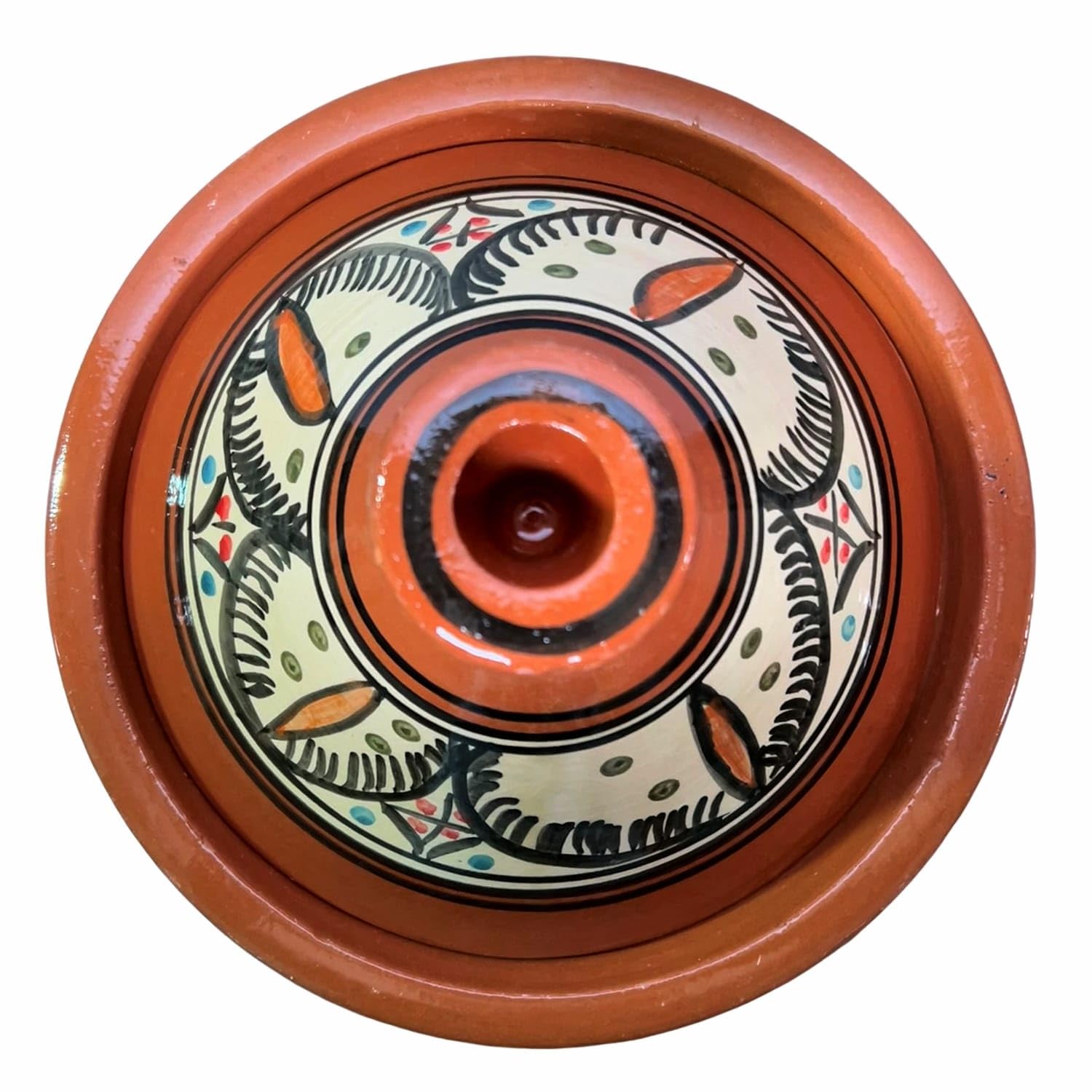 Tajine XL 35 cm in Terracotta Dipinta a Mano – Pentola Tradizionale Marocchina/Tunisina + Ebook Gratuito 2611251353