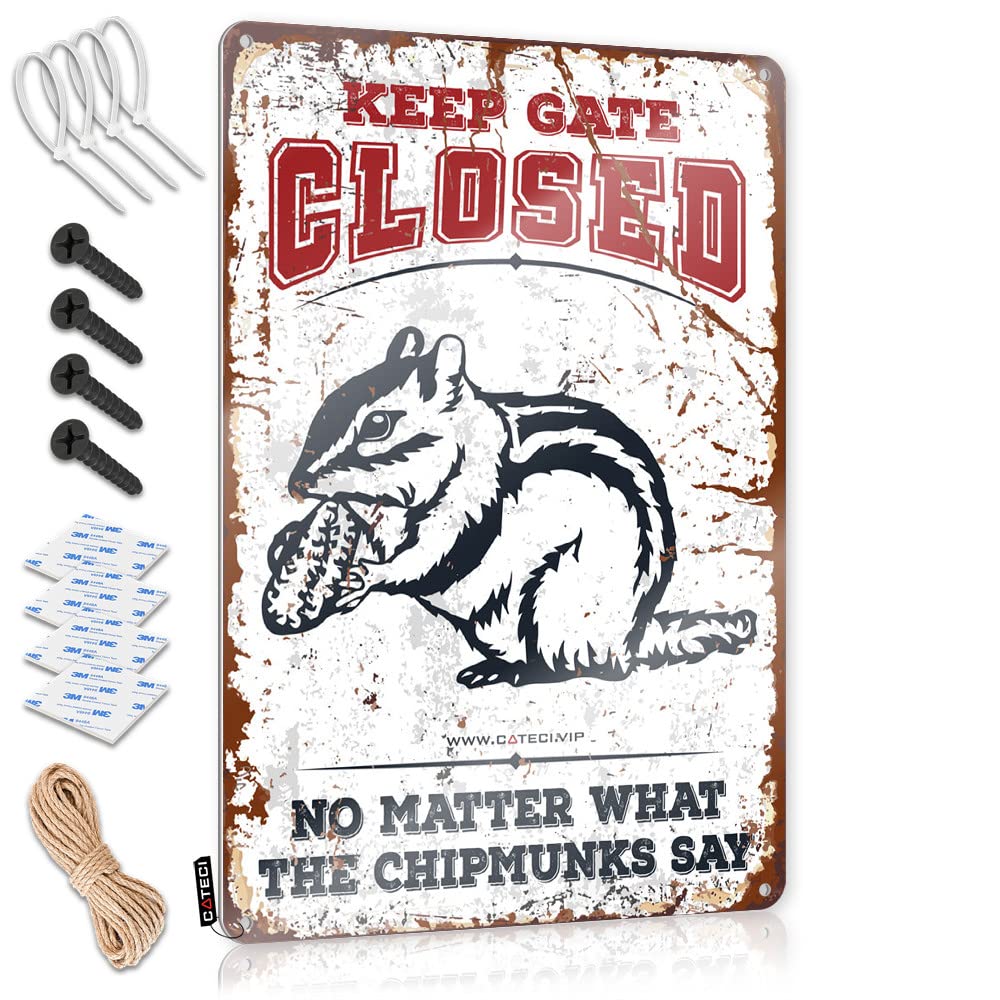 Keep Gate Closed No Matter What The Chipmunks Say Western Door - Wall Art Gift For Husband Hanging Wall Decor(30X40CM)