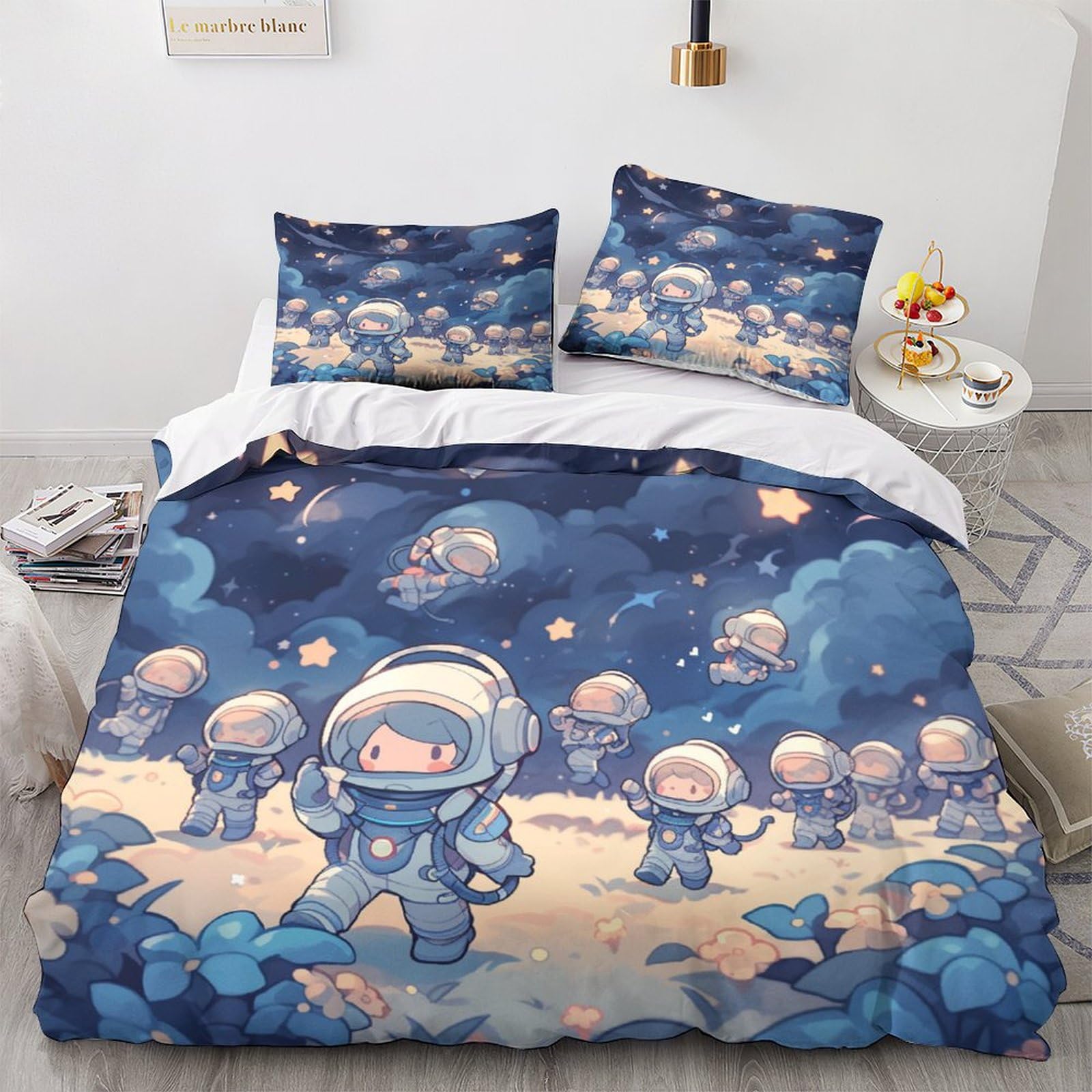 Housse de couette astronaute 200x200 OBABO pour lit 2 personnes