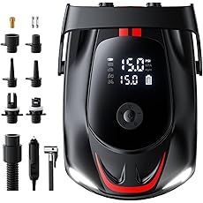 50PSI Paddle Board Pump Electric Portable, 10000mAh Sup Pump with Auto-Off,9 Modes Paddleboard Pump for Stand Up Paddle Board/Car/Kayak/Motorcycle/Bicycle (Non-Rechargeable)