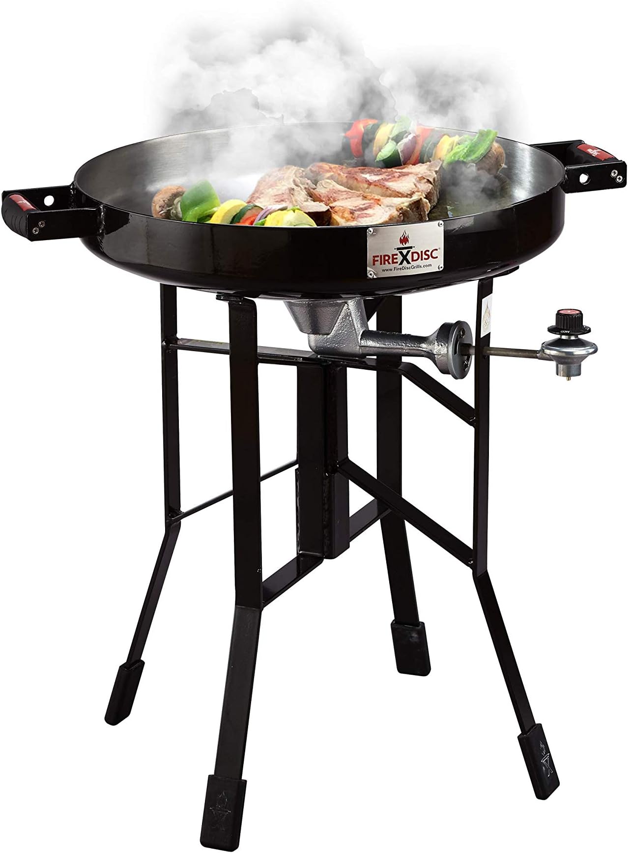 The Original FIREDISC 24โ Short Propane Cooker | Outdoor Burner with Wok | Portable Burner for Cooking Outside | Single Burner Propane Stove | Outdoor Burner for Camping | 31 x 27 x 9 inches | Black