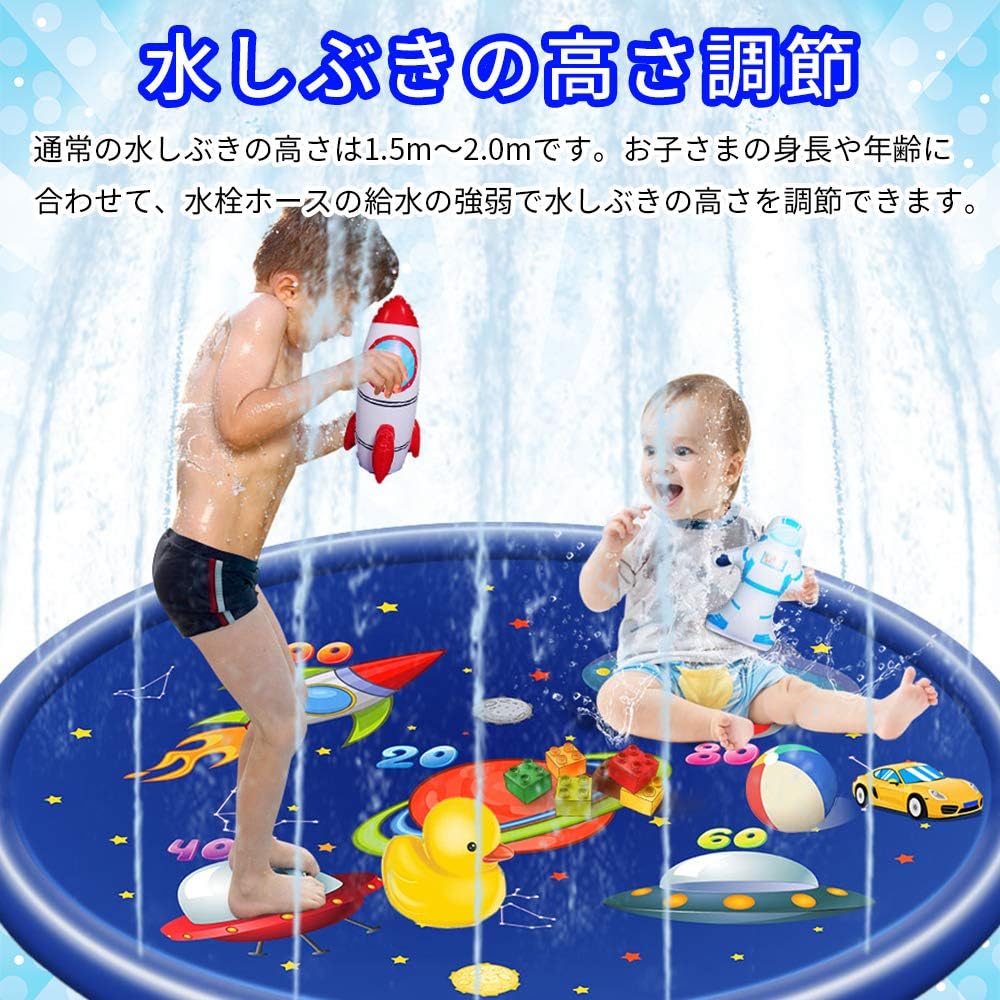人気ブランド プール 子供 家庭用 噴水 マット 庭 170cm 170cm 大型 折りたたみ スプラッシュパッド 水遊び ビニールプール 夏 暑さ対策 おもちゃ 夏休み Ny499 Dprd Jatimprov Go Id