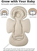 Vista 6 de Infant Car Seat Insert with Extra Cushion for Preemie to Toddler, Reversible Newborn Carseat Insert for Baby Head Body Support, Fits for Stroller