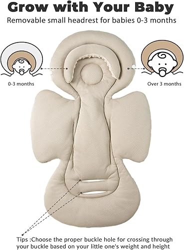 Miniatura 6 de Inserto de asiento de automóvil infantil con cojín extra para prematuro a niño, inserto reversible para asiento de automóvil recién nacido para