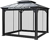 Vista 1 de Red de exterior para patio y jardín, casa de pantalla para camping y terraza, paredes de red de 4 paneles, sala de pantalla con paredes laterales