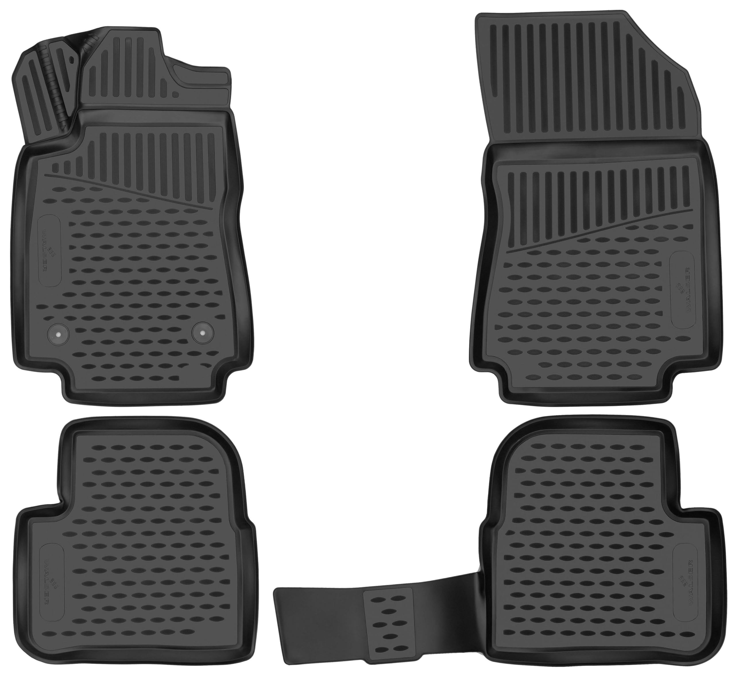 Walser Tappetini in Gomma per Auto XTR su Misura Compatibile con Citroen C3 3 (SX) 07/2016-2024