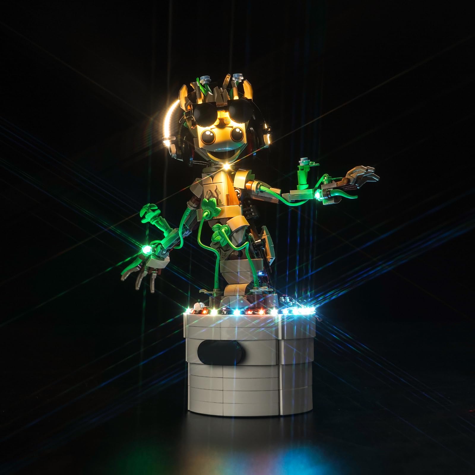 Music Version zestaw oświetleniowy kompatybilny z Lego Dancing Groot 76297 (nie jest to model), zestaw oświetleniowy LED, kompatybilny z Lego 76297 Dancing Groot, kreatywna zabawka