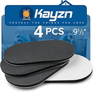 Kayzn Felt Furniture Sliders, 4pcs 5.7" x 9.5" Heavy Duty Sliders for Moving Furniture- Furniture Sliders for Hardwood Floors, Floor Sliders to Move Your Furniture. Quickly and Easily Move Furniture