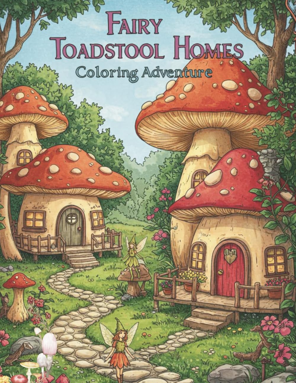 Fairy Toadstool Homes: Coloring Adventure